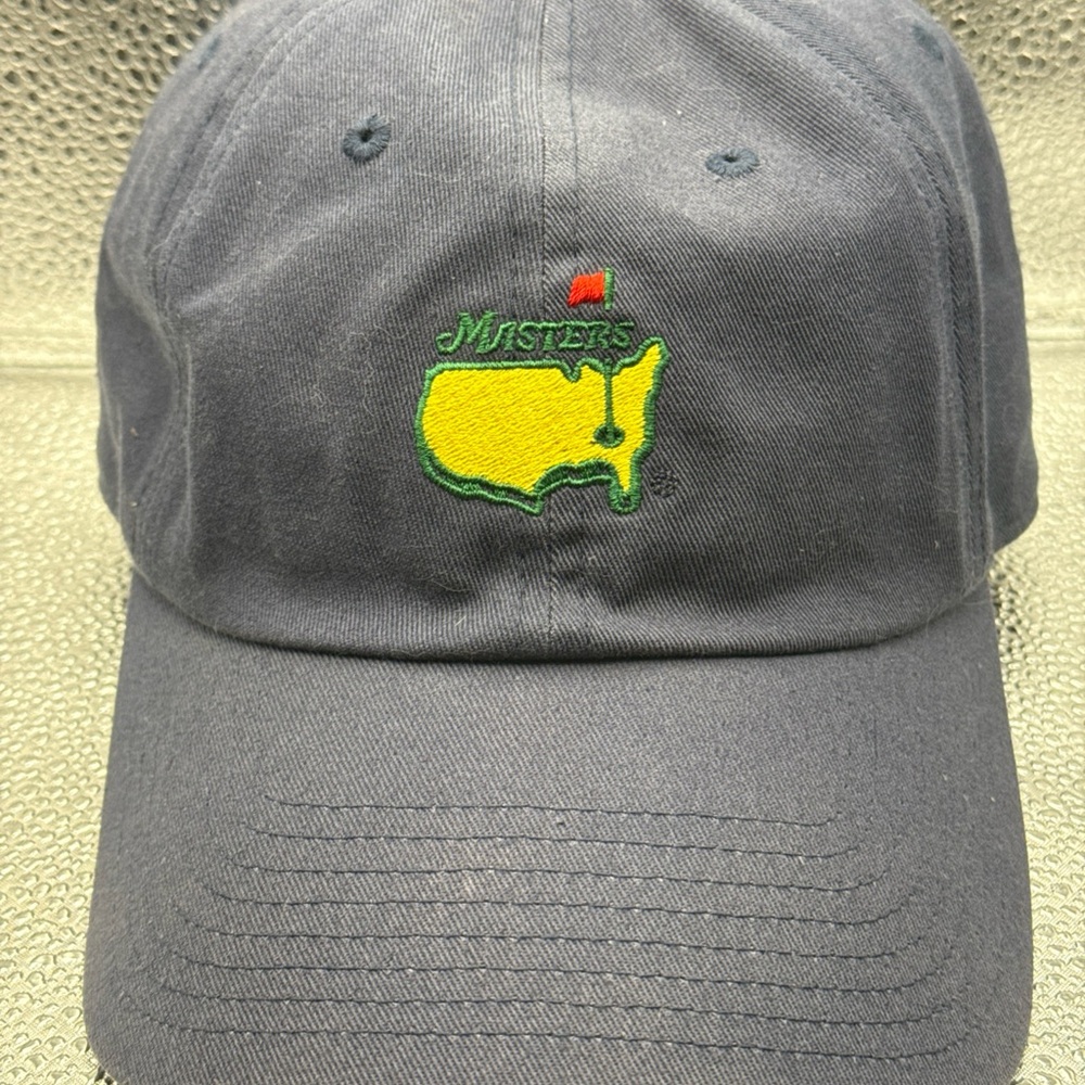 Golf Masters Navy Golf Logo Adjustable Hat with Yellow & Green Embroidery - Picture 7 of 7